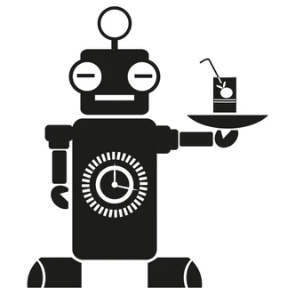 Muursticker Robotbutler James 