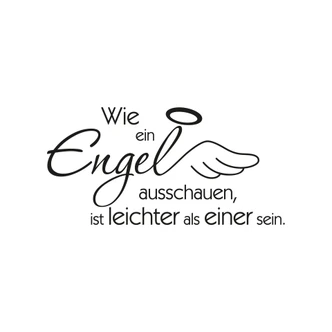 Wandtattoo Wie ein Engel ausschauen 