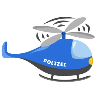Sticker mural - Hélicoptère de police 