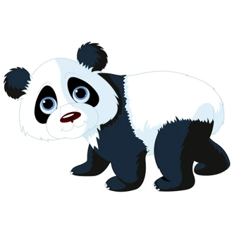Muursticker Lopende Panda 