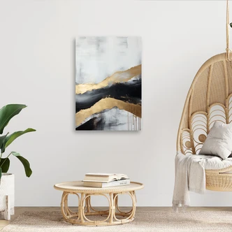 Canvas Schilderij, Gouden abstractie 