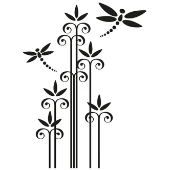 Wandtattoo Schilf-Abstrakt 