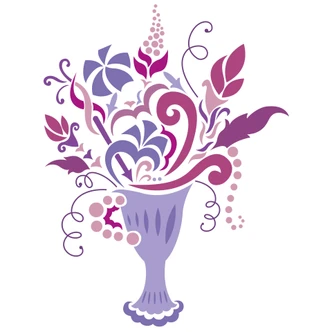 Wandtattoo Buket mauve 