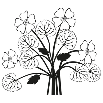 Wandtattoo Blütengesteck 