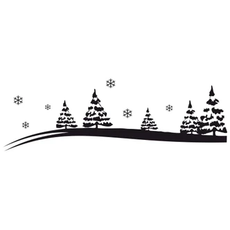 Adesivo murale - Panorama natalizio 