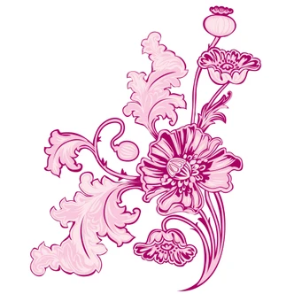 Wandtattoo Blumenranke 2 Brombeere 