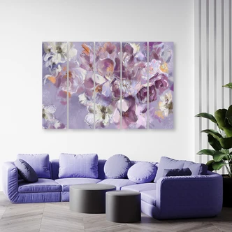 Leinwandbild 5 teilig, Iris Blume 