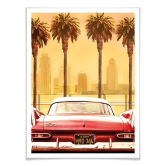 Poster Butterworth - Oldtimer in Los Angeles 