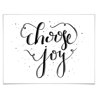Poster Choose Joy - weiß 