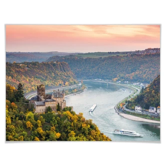 Poster Colombo - Der Rhein im Herbst 
