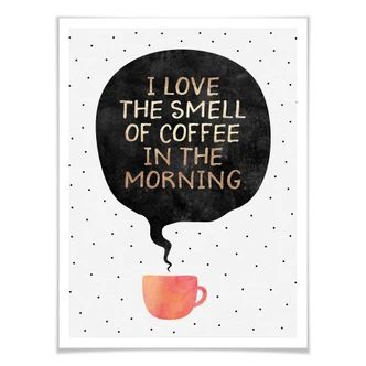 Poster Fredriksson - I love the smell of coffee 