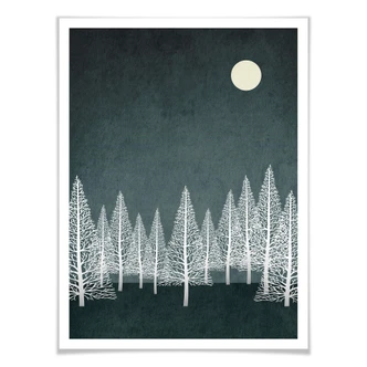 Poster Kubistika - Small Winter Moon 