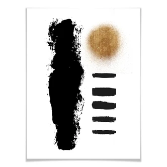 Poster Kubistika - Black Stripes 