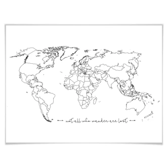 Poster – Mappamondo con segnaposti 