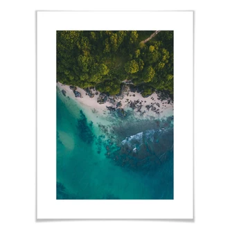 Poster View from Above - Beach and Trees 