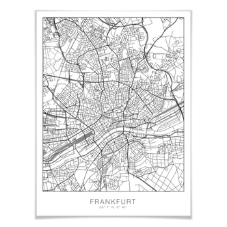 Poster Stadtplan Frankfurt 