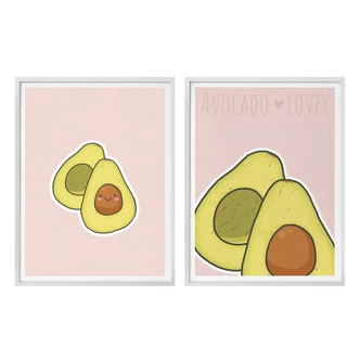Poster-Set mit Bilderrahmen Avocado Lover (2er Set) 