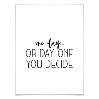 Poster - One day or day one 