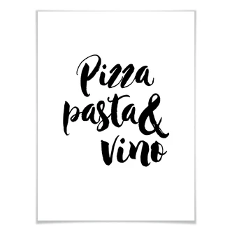 Poster Pizza Pasta Vino 