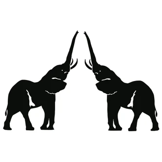 Muursticker Olifanten Koppel 