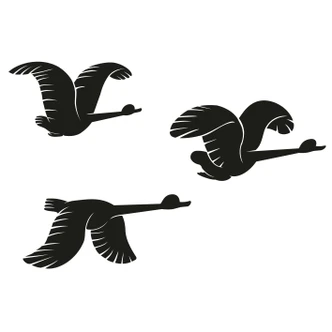 Muursticker Vliegende Eenden 