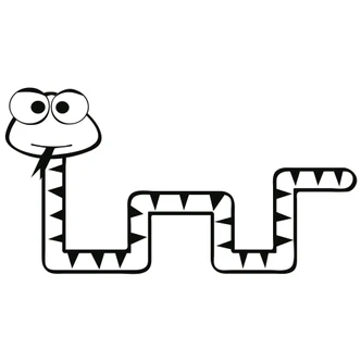 Muursticker Slang op de Plank 