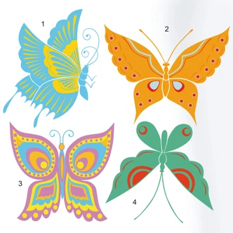 Muurstickers Vlinders 6 Muurstickers Vlinders 6