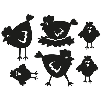 Muurstickers Kippen Muurstickers Kippen