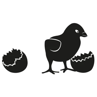 Muursticker Kuikentje uit het Ei 