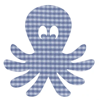 Muursticker Inktvis Geruit Patroon 