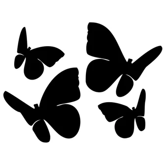 Muurstickers Set Vlinders (4-delig) Muurstickers Set Vlinders (4-delig)