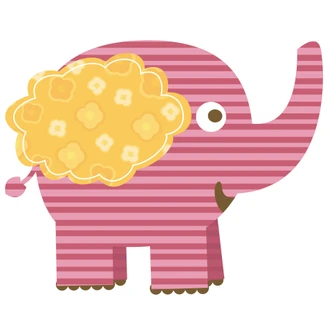 Muursticker Olifant (Patroon) 