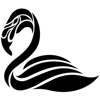 Muursticker Flamingo (abstract) 