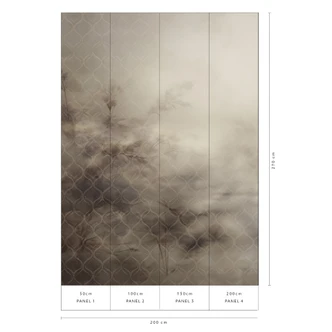 Landschaftstapete Big Pictures grau 2 x 2,70 m 