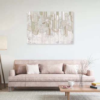 Leinwandbild, Scandi Boho Abstrakt in Beige 