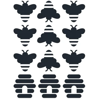 Wandtattoo Bienen Set 