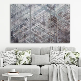 3-delige canvas print Abstracte geometrische vormen 