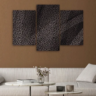 Leinwandbild 3 teilig, Leopard Leopard Pelfpatches Muster 