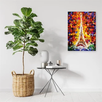Leinwandbild, Eiffelturm Abstrakt wie gemalt 
