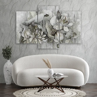 Leinwandbild 3 teilig, Saint Lotos Blumen 