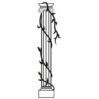 Pillar with ivy Wall sticker 