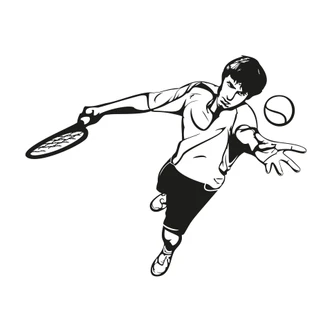 Muursticker Tennisspeler 