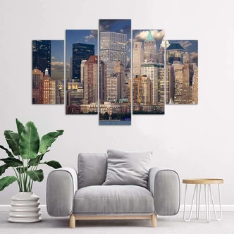 Leinwandbild 5 teilig, Stadt New York Manhattan 