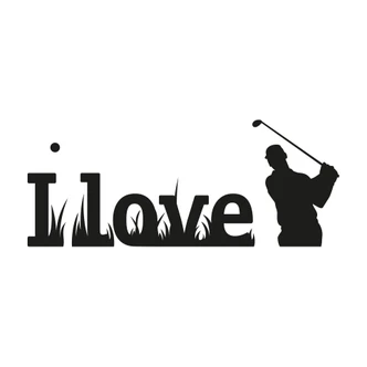 I love golf wallsticker 