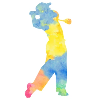 Akvarel Golfspiller 2 