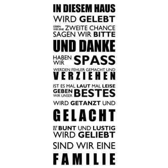 Stufen-Wandtattoo In diesem Haus... 