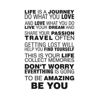 Adesivo per scale Life is a Journey... 