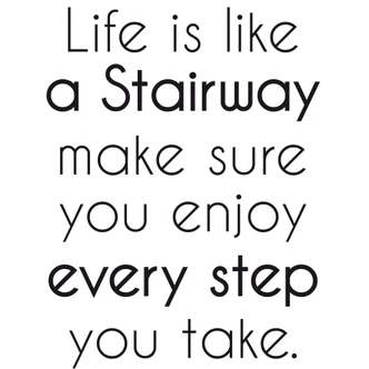Adesivo murale per le scale - Life is like a Stairway... 