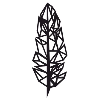 Muursticker origami veer 