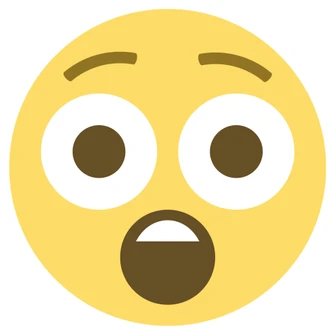 Wall Sticker Emoji Astonished Face 